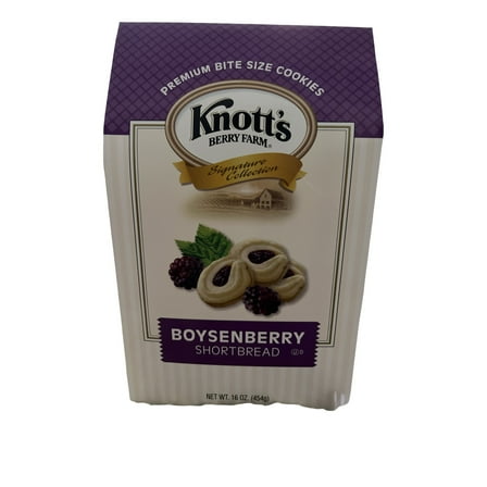 Knott’s Berry Farm Shortbread Cookies, Boysenberry – 16 oz Bag