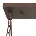 thumbnail image 2 of LNC 8-Light Farmhouse Distressed Grayish Wood and Rustic Bronze Linear Chandelier, 2 of 12
