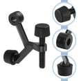 thumbnail image 4 of Door Stoppers, 5Pcs 2-1/6" x 1-7/9" - Zinc Alloy Adjustable Hinge Pin Door Stop with Rubber Bumper Tips (Black), 4 of 6