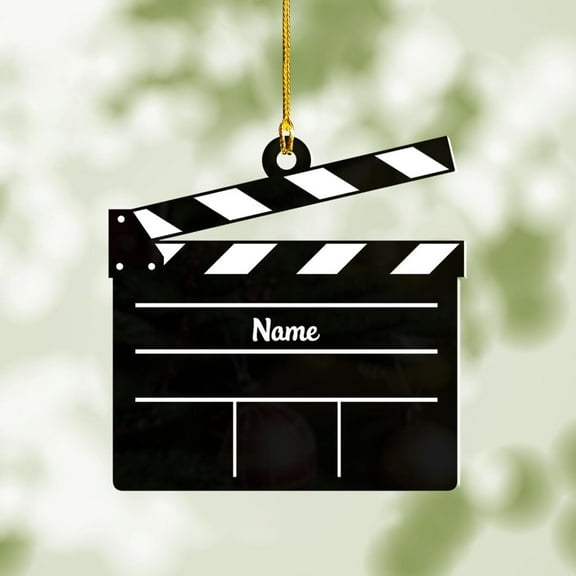 Personalized Film Clapboard Ornament Movie Clapper Christmas Ornaments Film Clapboard Ornament Film Clapper Ornament Director Clapboard Christmas Ornament Movie Clapperboard Theater (Film 6) - 3290