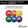 thumbnail image 5 of Champion Sports® Rhino Skin® Low Bounce Dodgeballs for Playground, PE, Backyard & League Games – Set of 6 Balls - Assorted Colors - 8 Inch, 5 of 7