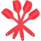 thumbnail image 3 of Silicone Spatula 4-piece Set, Heat-Resistant Non-stick Rubber Spatulas with Stainless Steel Core, Red, 3 of 5