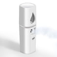 thumbnail image 1 of Vaporizador facial, práctico mini señor con espejo, pulverizador de niebla recargable por USB, tanque de agua visual hidratante e hidratante, color blanco, 1 of 5