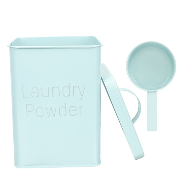 MasteelfCA 1 Set Laundry Powder Container Iron Washing Powder Bucket Laundry Powder Holder