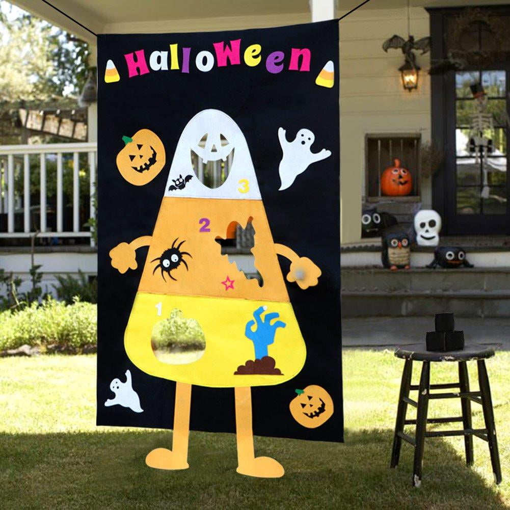 Aytai Halloween Candy Corn Bean Bag Toss Game with 3 Bean Bags Party Games for Kids, Halloween