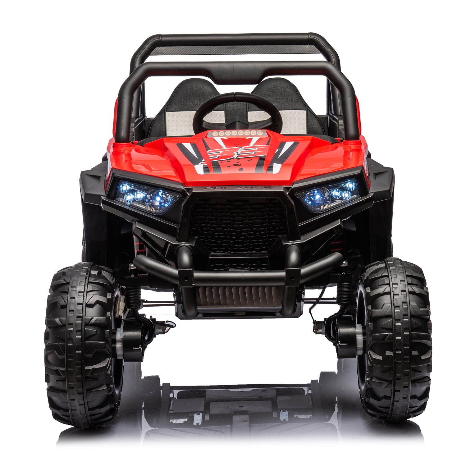 CIPACHO 12V Powered Ride Ons for Kids, Drive Electric Buggy Car with 2.4G R/C, Seat Belt Four Wheel Absorber, Red