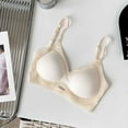 thumbnail image 4 of khonts,Women's Hollow out Bras Underwire Push up Seamless Bra Comfortable Full Coverage Support Bralettes Beige L, 4 of 6