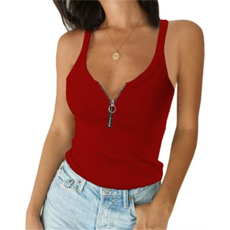 

Yobecho Women s Summer Round Neck Sleeveless Cotton Ribbed Camisole