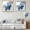 thumbnail image 4 of Designart "Delicate Abstraction Of Blue Minimalist Orchid Blossoms" Orchids Floater Framed Canvas Wall Art, 4 of 5