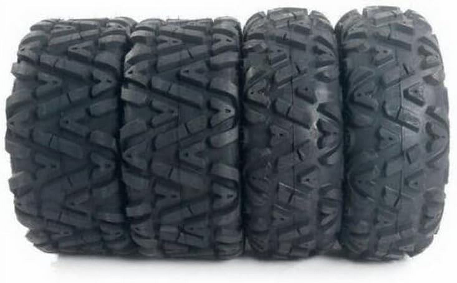 TUFFIOM Set of 4 ATV UTV All-terrain Tires 27x9-12 Front & 27x11-12 Rear, 6 PR, Tubeless