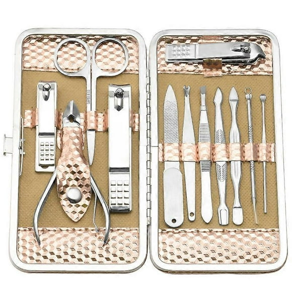 2025 New Professional Nail Care Kit Nail Beauty Kit with Travel Case (Rose Gold)