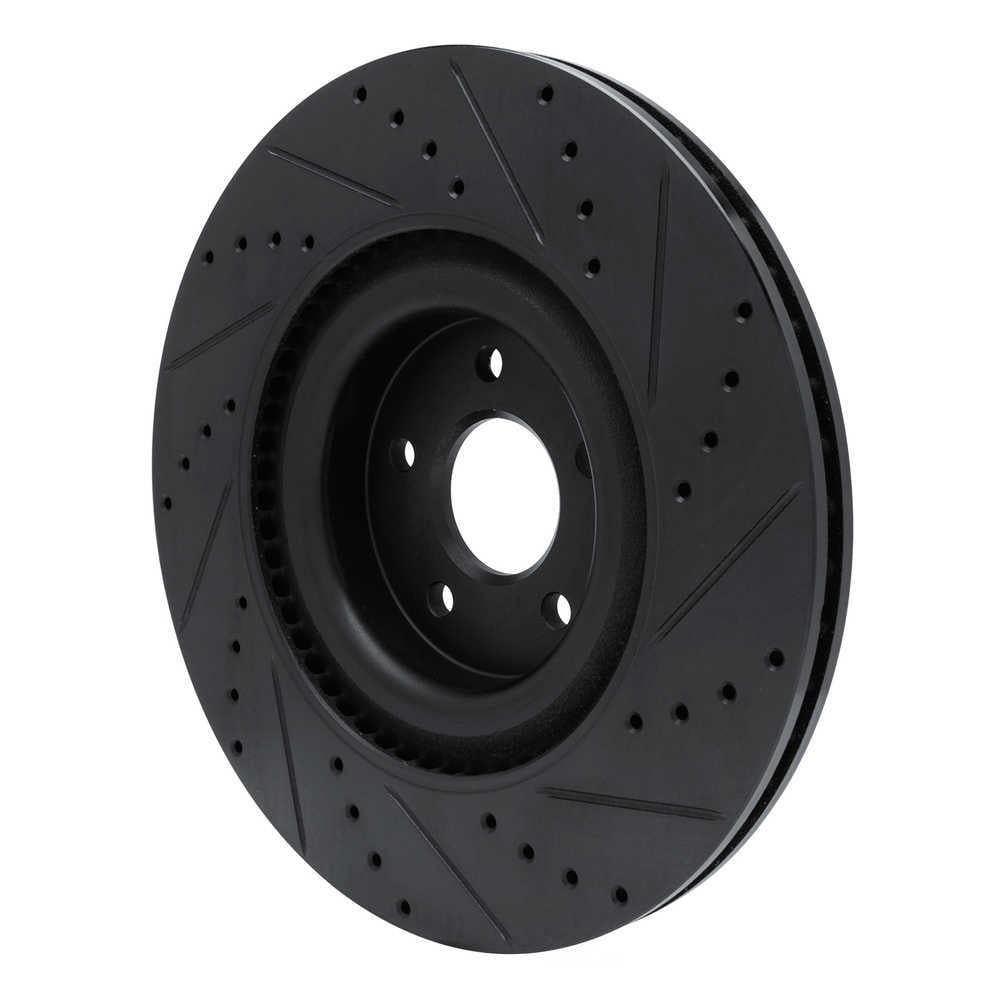 Dynamic Friction Company 633-54261L DFC Brake Rotor - Drilled And Slotted - Black