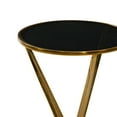 thumbnail image 5 of DecMode 16" x 24" Gold Aluminum Accent Table with Shaded Glass Top, 1-Piece, 5 of 11