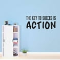 thumbnail image 3 of The Key To Success Is Action Inspirational Positive Life Quote Vinyl Decal Wall Art Sticker Designs Vinyl Stickers For Home House Walls Rooms Windows Bedroom Decoration Size (28x28 inch), 3 of 3