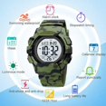 thumbnail image 3 of Digital Display Men Sports Electronic Watch Waterproof Multifunction Outdoor Night Light Sporting Watch OD Green, 3 of 5