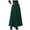 Green, variant on Long Skirts Womens A Line Long Midi Chino Denim Skirt Tired Pleated Layers Elastic Waist Front Khaki,4XL