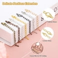 thumbnail image 3 of Extensores de collar Uxcell de 3.5 pulgadas, 60 piezas de extensor de pulsera con cierre de langosta, tono dorado, 3 of 5