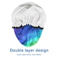thumbnail image 4 of Shower Caps,Rainbow Tie Dye Wave Pattern Waterproof Shower Cap for Women 4 Pieces,Double Reusable Hair Cover for Shower PEVA Elastic Stretch Hem, 4 of 7