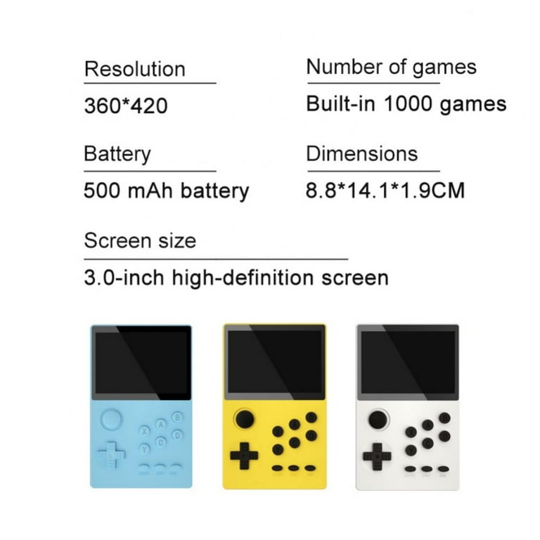  Retro Handheld Game Console, Retro Game Console with 500  Classical Games, 3.0-Inch Screen, Retro Handheld Games Support for  Connecting TV & Two Players, Gifts for Kids & Adults : Toys 