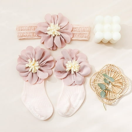 

DancePeanut Fashion Baby Socks Children s Cute Bow Cotton Sock + Pure Color Bow Headband Four Seasons Newborn Boy Girls