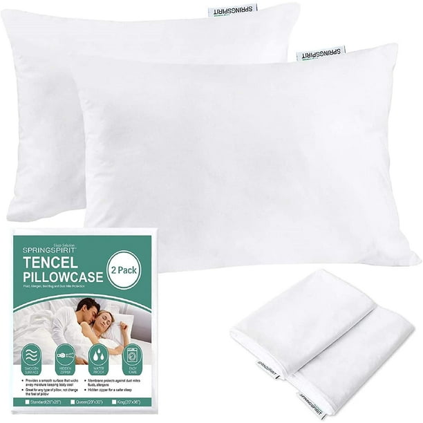 Springspirit Tencel Waterproof Zippered Pillow Protectors