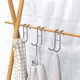 thumbnail image 5 of Ganchos para puerta de vidrio para ducha, paquete de 2, ganchos para puerta de ducha de acero inoxidable 304 plateados, colgador sin marco para baño, sin perforaciones, ganchos para toallas para traje, 5 of 5