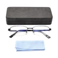 thumbnail image 3 of Gafas con media montura metálica SANHOOPOLO que bloquean la luz azul, 3 of 9