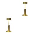 thumbnail image 2 of Baohd Dimmable Bedside Table Lamp Elegant Bar Decor Battery Powered Cylindrical Gold 2Set, 2 of 6