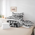 thumbnail image 5 of Homewish Wildlife Moose Elk Bedding Comforter Set 7pcs, Woodland Animal Bear Queen Bedding Sets, Grey Rustic Farmhouse Reversible Queen Sheet Sets, Microfiber Bedroom Decor, 5 of 7