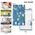 thumbnail image 6 of Yayeee 2 Pack Hand Towels for Bathroom 100% Cotton 16" x 28" Soft Absorbent Kitchen Towel, Blue Abstract, 6 of 7