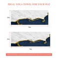 thumbnail image 6 of Navy Blue Gold Marble Yoga Towel for Hot Yoga Non Slip, Modern Abstract Marble Crack Texture Yoga Mat Towel Absorbent Yoga Sweat Towels Microfiber Hot Yoga Blanket for Bikram Pilates 26"x70", 6 of 7