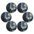 thumbnail image 6 of WOBOGO Lonely Back Round Placemats Set of 4 Heat Resistant Washable Kitchen Table Decorations 15.4in, 6 of 7