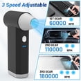 thumbnail image 3 of Cordless 3-Gear Electric Air Duster,180000RPM Compressed Mini Rechargeable Air Blower for Computer, Keyboard, House, Outdoor and Car, Gifts for Men, 3 of 8