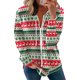 thumbnail image 4 of Moda Mujer Camiseta de manga larga Invierno Navidad Impresión Blusa Con capucha Cremallera Abrigo Tops Fridja  po493, 4 of 7