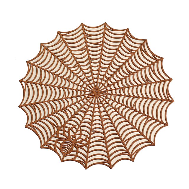 LCXmlly Anti scald Placemat Heat Resistant Non slip Spider Web Dining Table Mat Hollow, Waterproof PVC for Dishwasher Safe