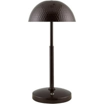 Livabliss Elvas Portable Table Lamp, 15-inch, Burgundy