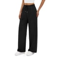 thumbnail image 3 of Fantaslook Wide Leg Sweatpants for Women Casual High Waisted Baggy Sweatpants Drawstring Workout Pants with Pockets Fashion Outfits, 3 of 10