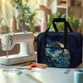 thumbnail image 4 of ZIATUBLE Moon Butterfly Traveling Bag with Zipper Floral Portable Padded Storage Dustproof Carry Case with Storage Pockets and Handles with Zipper Sewing Machine Organizer Kit, 4 of 7