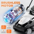 thumbnail image 2 of Litheli Cordless Lawn Mower, 2*20V Electric Lawn Mowers, 16 Inch, 6-Position Height Adjustment, Light Weight, With 2*4.0Ah Portable Battery, for Garden/Yard/Farm, 2 of 10