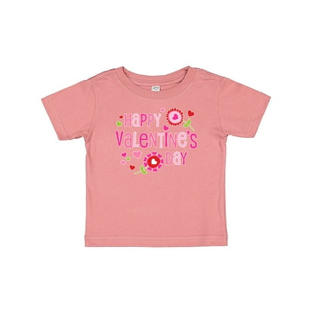 

Inktastic Happy Valentines Day- flowers and hearts Gift Baby Boy or Baby Girl T-Shirt