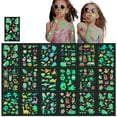 thumbnail image 1 of Pegatinas De Tatuaje Luminosas Para Niños Que Brillan En La Oscuridad Tatuajes Temporales Pegatinas De Tatuaje De Dibujos Animados Regalo De Fiesta 16 Hojas Cateissary HA036811-00, 1 of 6