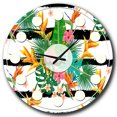 thumbnail image 1 of Designart 'Retro Tropical Leaves Ii Mid-Century Modern Wall Clock, 1 of 4