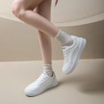 thumbnail image 2 of Women Sneakers Faux Leather Casual Shoes Comfortable Soft Walking Shoes for Dress and Everyday Wear Fashion Thick Sole Work Business Parties Tennis Sneaker, 2 of 4