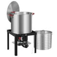 thumbnail image 1 of Propane Stove Burner, 100 Qt Seafood Boil Pot with Strainer Basket & 110,000 BTU High-Pressure Burner for Crawfish, Crab, Shrimp, 1 of 7