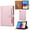 Pink, variant on TECH CIRCLE for iPad 11" (A16) 2025, iPad 10.9" (10th Gen) 2022 Release Smart Folio Case, Auto Sleep Wake, Built-in Stand, Pencil Holder, Card Slots, Cash Slots, Classic PU Leather Flip Cover, Pink