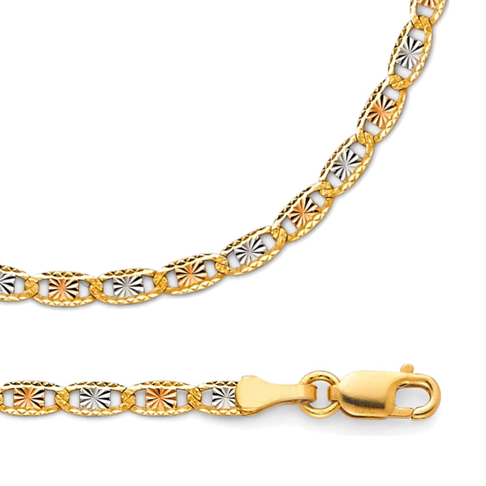 Valentino Necklace Solid 14k Yellow 