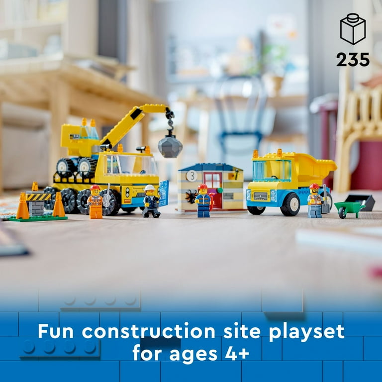 LEGO City Construction Set 60391, Construction Trucks, Wrecking