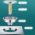 thumbnail image 2 of Sink Strainer Pop-Up Foot Floor Drain Bouncing Core Bathroom Shower Garbage Grille Filter Toilet Antiodor Sewer Stopper Plug, 2 of 9