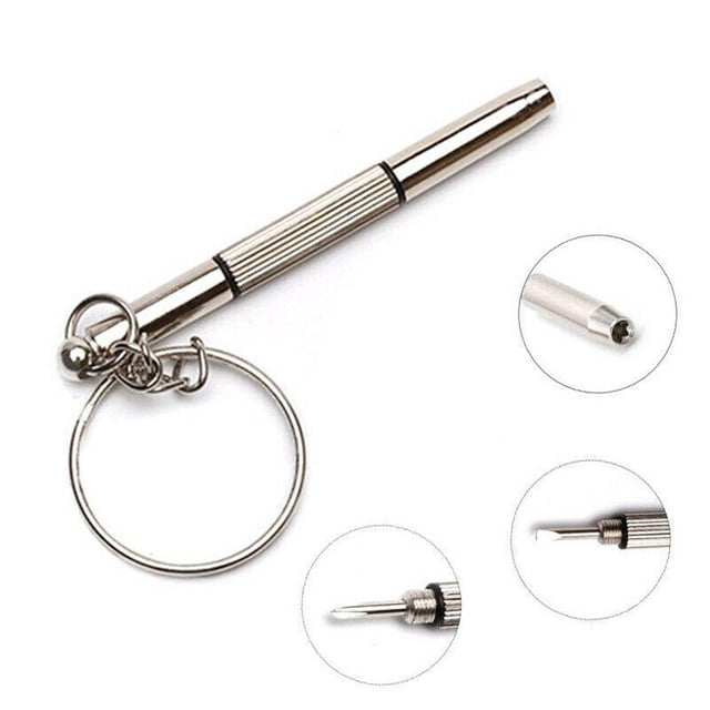 BUYISI Mini Lunettes de Précision 3en1 Tournevis Kit de Réparation Porte-Clés Mini Outils de Réparation de Lunettes Accessoire