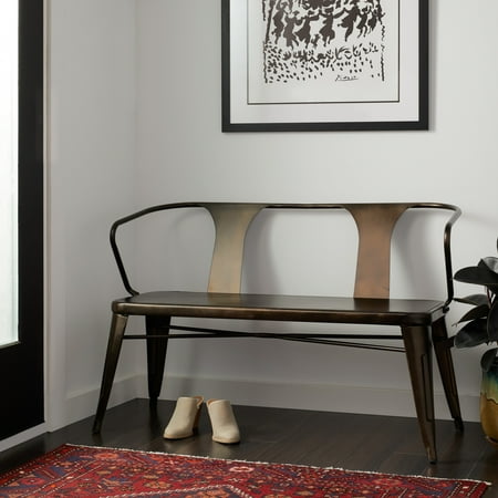Tabouret Vintage Metal Dining Bench With Back Tabouret Vintage Metal Dining Bench With Back